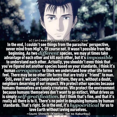 allanimemangaquotes | Manga quotes, Anime quotes, Parasyte the maxim