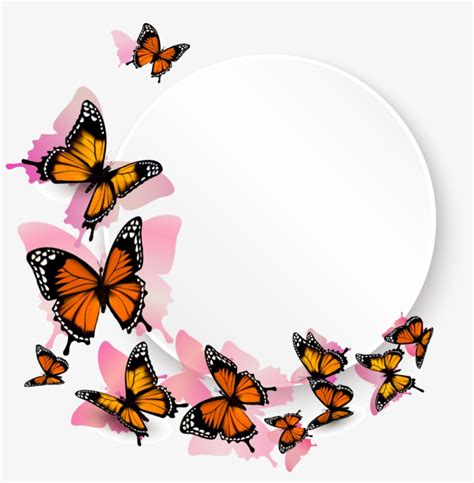 Free Flower Border Clip Art Black And White - Butterfly Png Monarch - 1024x996 PNG Download - PNGkit