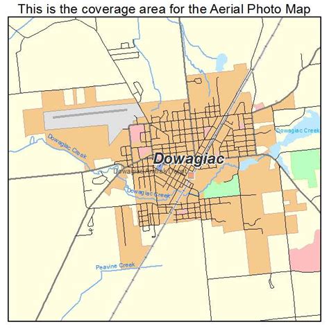 Aerial Photography Map of Dowagiac, MI Michigan