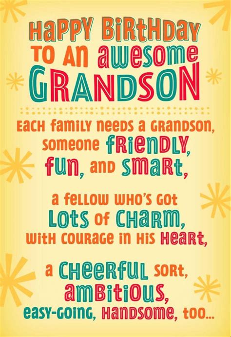 Free Printable Happy Birthday Grandson Cards - Printable Templates Free