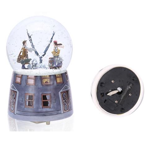 2021 Music Box Music Box Snow Globe Glass Resin With Music Desktop Decor FriendS Gifts Rotation ...