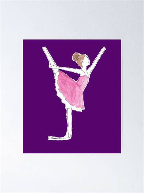 "Ballerina Arabesque en Pointe " Poster for Sale by AliCatOriginals | Redbubble