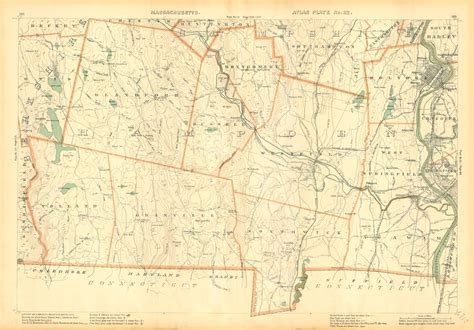 Hampden County, MA, Towns of Hampden County, Walker Atlas, 1904 (198-199)