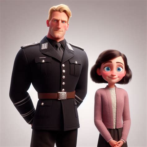 German Officer and Anne Frank | Offensive AI Pixar | Know Your Meme