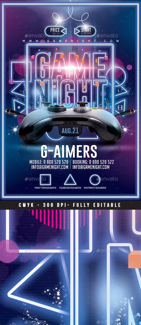 Game Night Flyer Template Psd