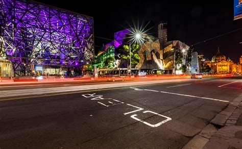 Flinders St Fed Square at Night | Russell Charters | Flickr