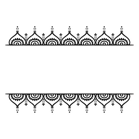 Decorative Border Vector Clipart, Border Clipart, Indian Wedding Black And White Border, Shadi ...