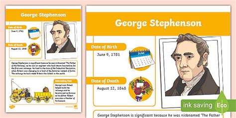 George Stephenson: Facts for Kids - Twinkl