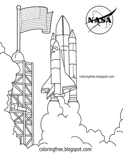 Space Shuttle Coloring Page