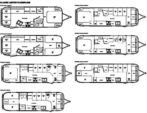 The Vintage Airstream Classic Limited Travel Trailer Floor Plans ...