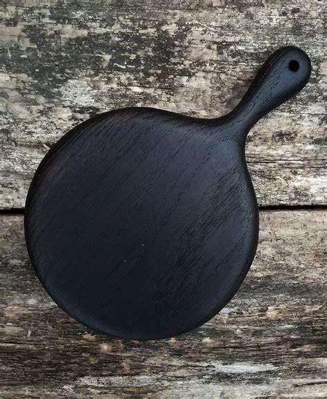 Round Black Cutting Board made of Solid Oak. Three Size. | Etsy