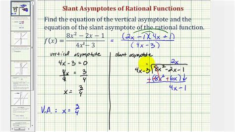 How To Determine The Equation Of An Oblique Asymptote - Tessshebaylo