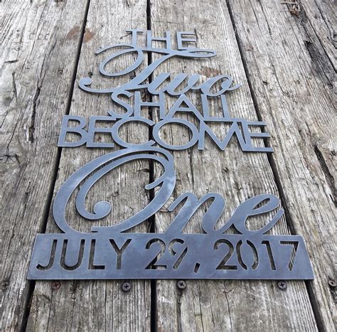 LARGE Metal Wedding Sign- Wedding Gift, Anniversary, Custom Date ...