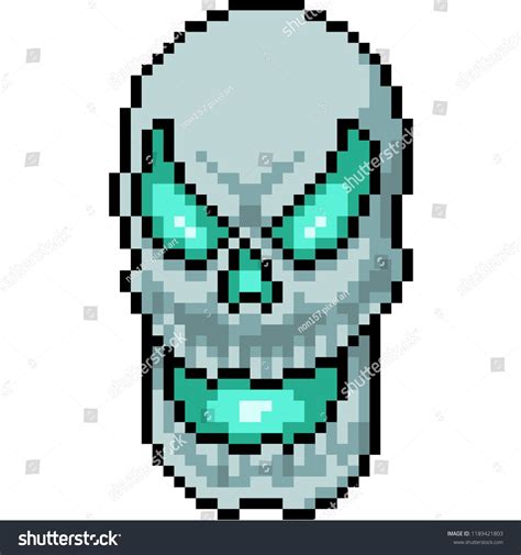 vector pixel art evil skull isolated cartoonart#pixel#vector#evil ...