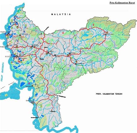 Peta Kalimantan Barat Terbaru Lengkap dan Keterangannya Ukuran Besar HD