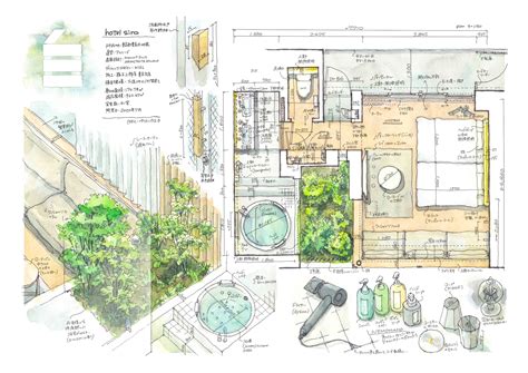 Architectural Drawings Detail the Spatial Dimensions and Unique Amenities of Japanese Hotel Rooms