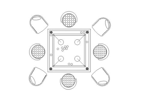 Carrom Board Autocad Block