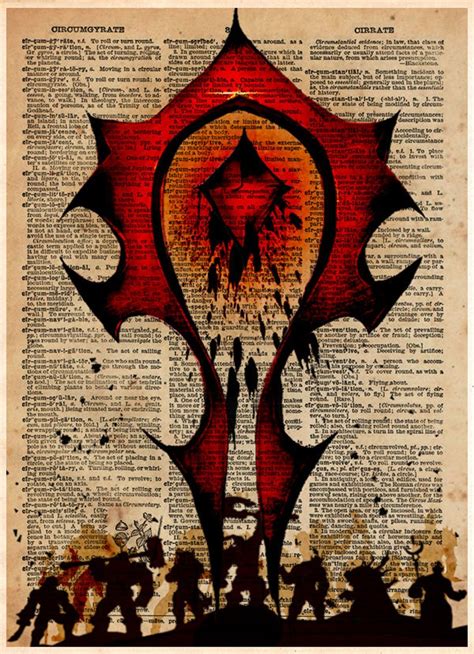 Wow art world of warcraft Horde art Horde symbol on | Etsy