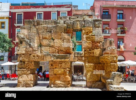 TARRAGONA, SPAIN - JUNE 15 2014: Ancient ruins in the Tarragona city center Stock Photo - Alamy