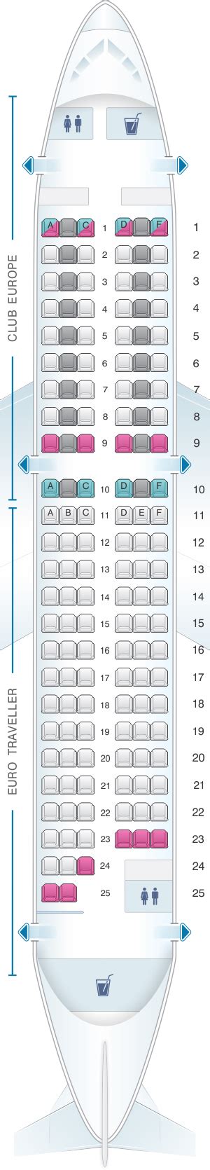 Seat Map British Airways Airbus A319 European Layout | SeatMaestro