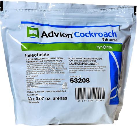 Amazon.com: Syngenta Advion Cockroach Bait Arena - 1 bolsa (60 ...