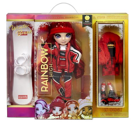 Rainbow High Fashion Winter Break Doll Ruby Anderson Red 30cm, Rainbow ...