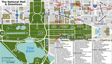 Tourist Map Of Washington Dc Printable