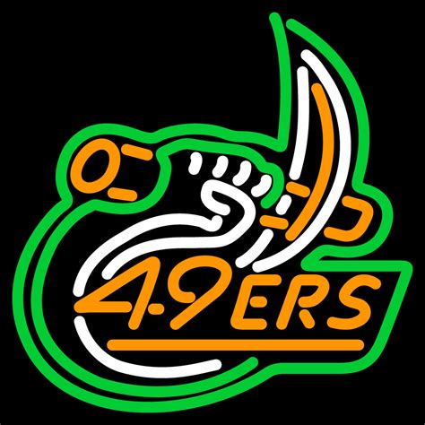 NCAA Charlotte 49ers Mascot Logo Neon Sign - Neon