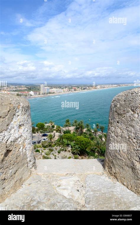 Peniscola Beach and town, Spain, Espana Stock Photo - Alamy