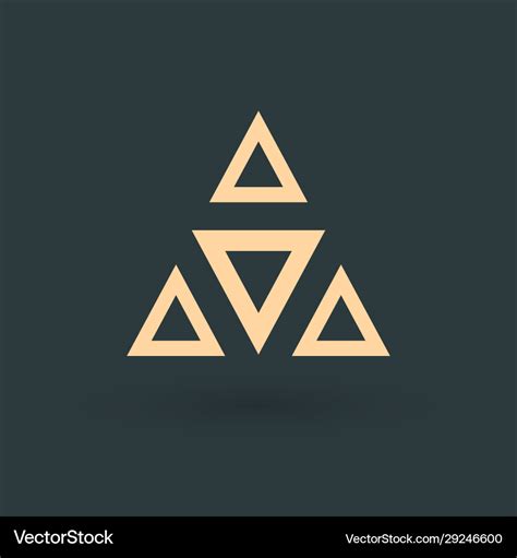 Geometric triangles logo design element business Vector Image