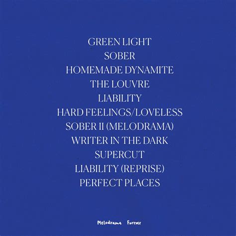 Lorde Premiers 'Melodrama' Album Tracklist and It Looks Promising ...