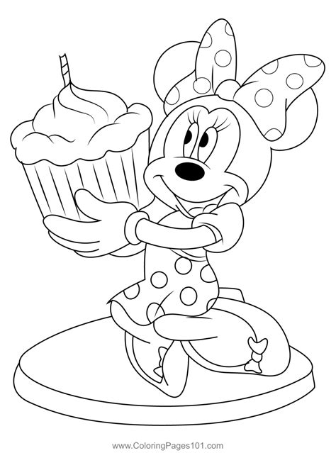 Minnie Mouse Cook Coloring Page for Kids - Free Minnie Mouse Printable ...