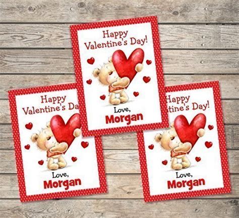 Amazon.com: Kids Valentine Cards, Personalized Valentine Cards ...