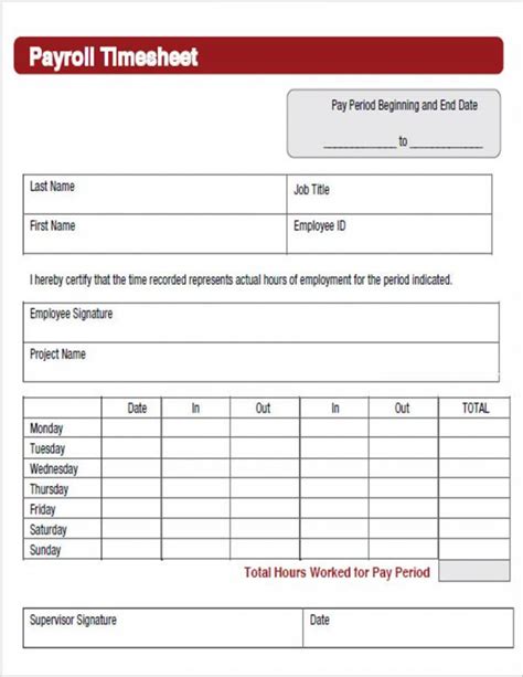 FREE 48+ Printable Payroll Templates in PDF | MS Word | Excel