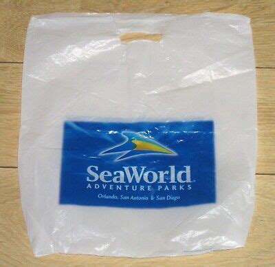 OFFICIAL SEA WORLD Seaworld Orlando Florida Theme Park Plastic Carrier Gift Bag EUR 3,41 ...