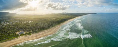 Aerial Panorama of North Haven Beach. Stock Image - Image of nature ...