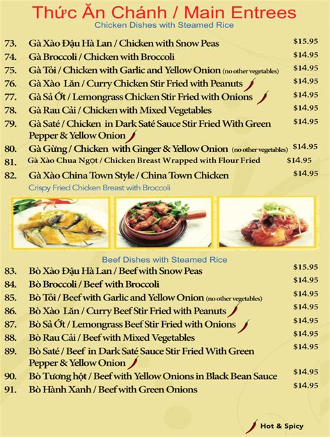 Little Saigon’s Menu – Little Saigon Restaurant