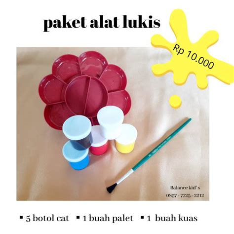 Jual Paket alat lukis - set alat lukis - cat multi fungsi - cat gypsum - cat air | Shopee Indonesia