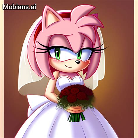 Amy Rose in her wedding dress 1 by juanpablomorales on DeviantArt