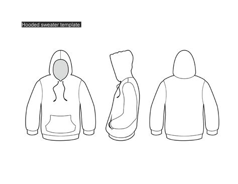 39 Blank Hoodie Templates [+ Hoodie Mockups] ᐅ TemplateLab | Hoodie template, Hoodies, T shirt ...