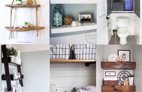 Bathroom Shelf Ideas: 15 Clever DIY Bathroom Shelves for Bathroom Storage - DIY Decor Mom