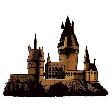 Download Hogwarts Castle Silhouette Png Vdk | Wallpapers.com