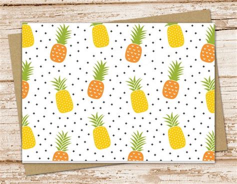 Pineapples note cards pineapple notecards . blank cards . | Etsy