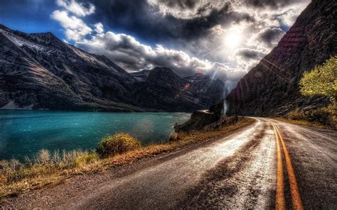 1920x1080px, 1080P free download | Clouds over Mountain Road, oceans ...