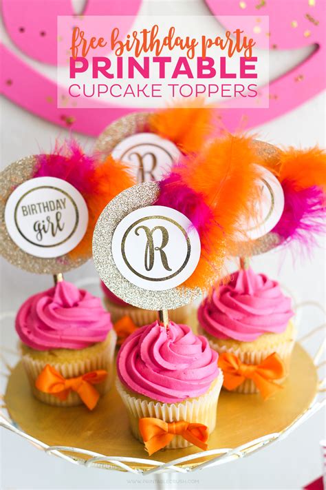 FREE Monogram Printable Cupcake Toppers - Printable Crush