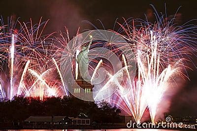 Statue Of Liberty With Fireworks Royalty Free Stock Photography - Image: 21816947