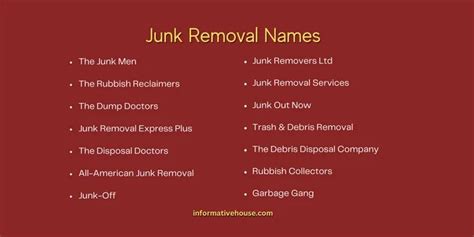 578+ Creative Junk Removal Names: Best Ideas for Your Business ...