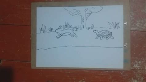 rabbit and turtle Tale of rabbit and turtle ,Drawing a rabbit and turtle - YouTube