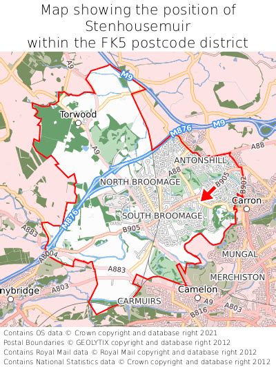 Where is Stenhousemuir? Stenhousemuir on a map