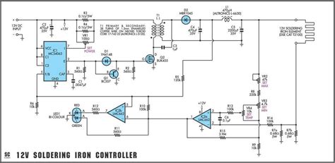 NTE Electronics Circuit: Temperature-Controlled Soldering Iron